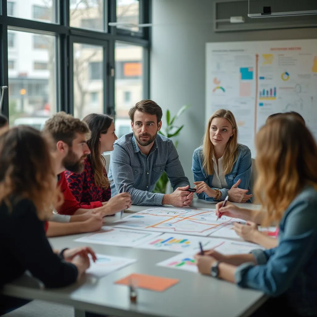 Equipo de InverPrep en sesión de brainstorming