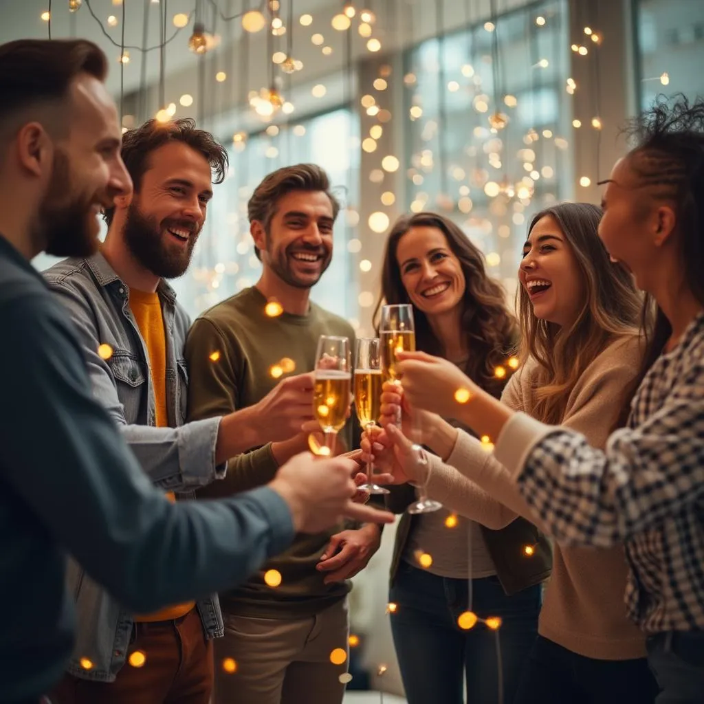 Emprendedores celebrando éxito