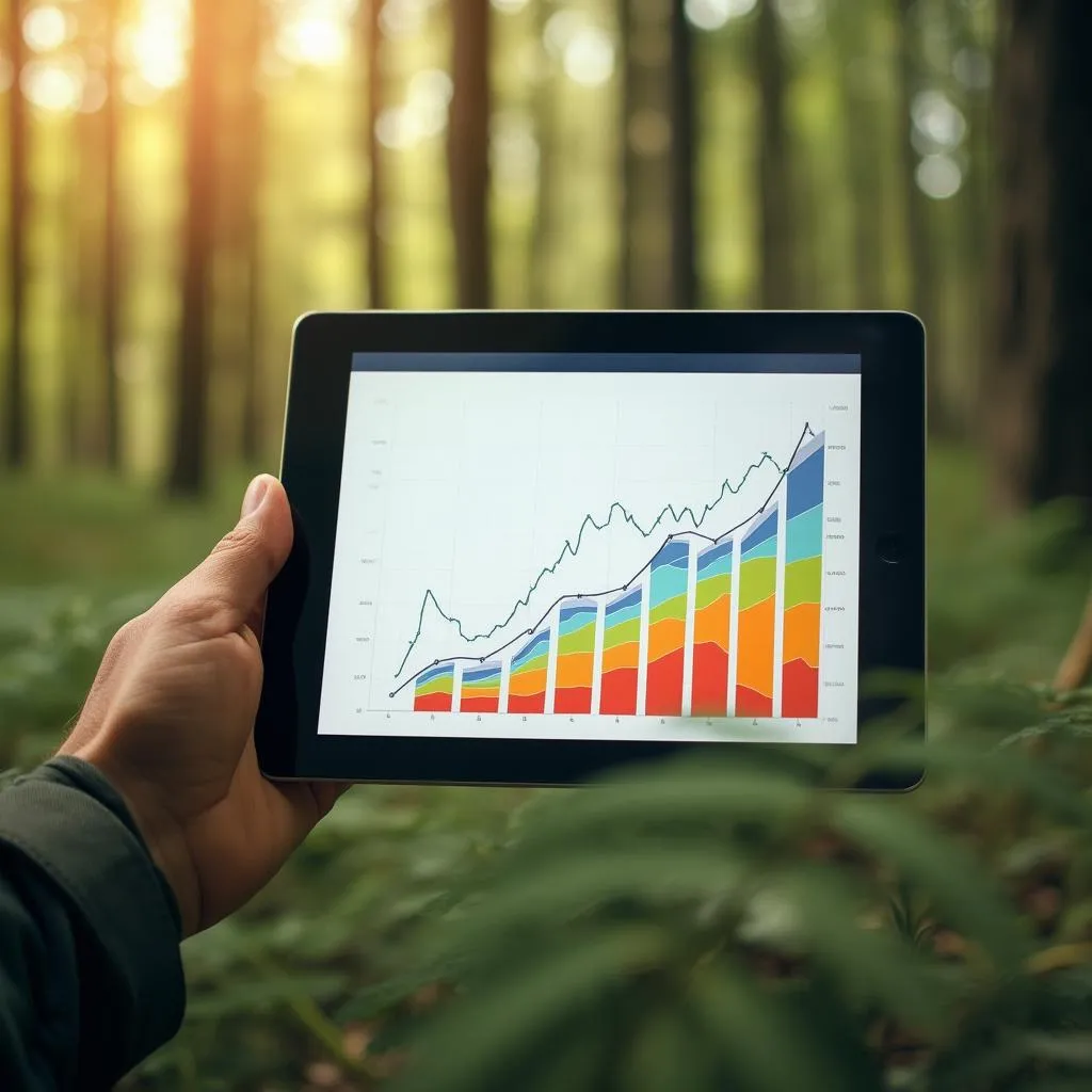 Gráficos financieros y métricas clave en una pantalla