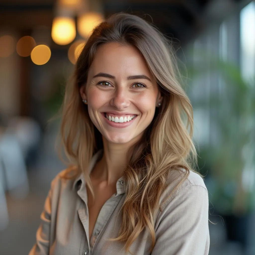 Fundador de startup sonriendo